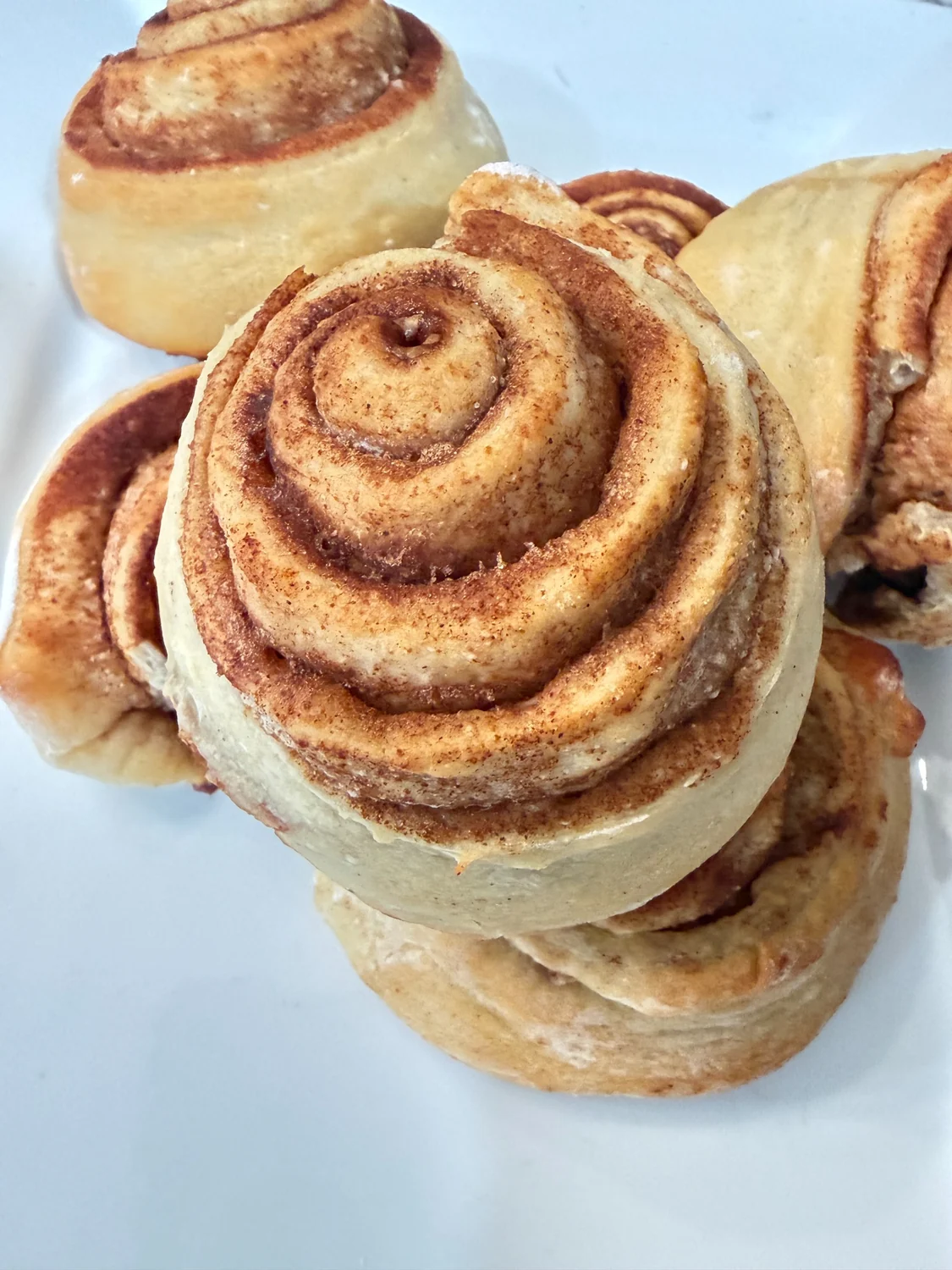 Fresh sourdough cinnamon rolls