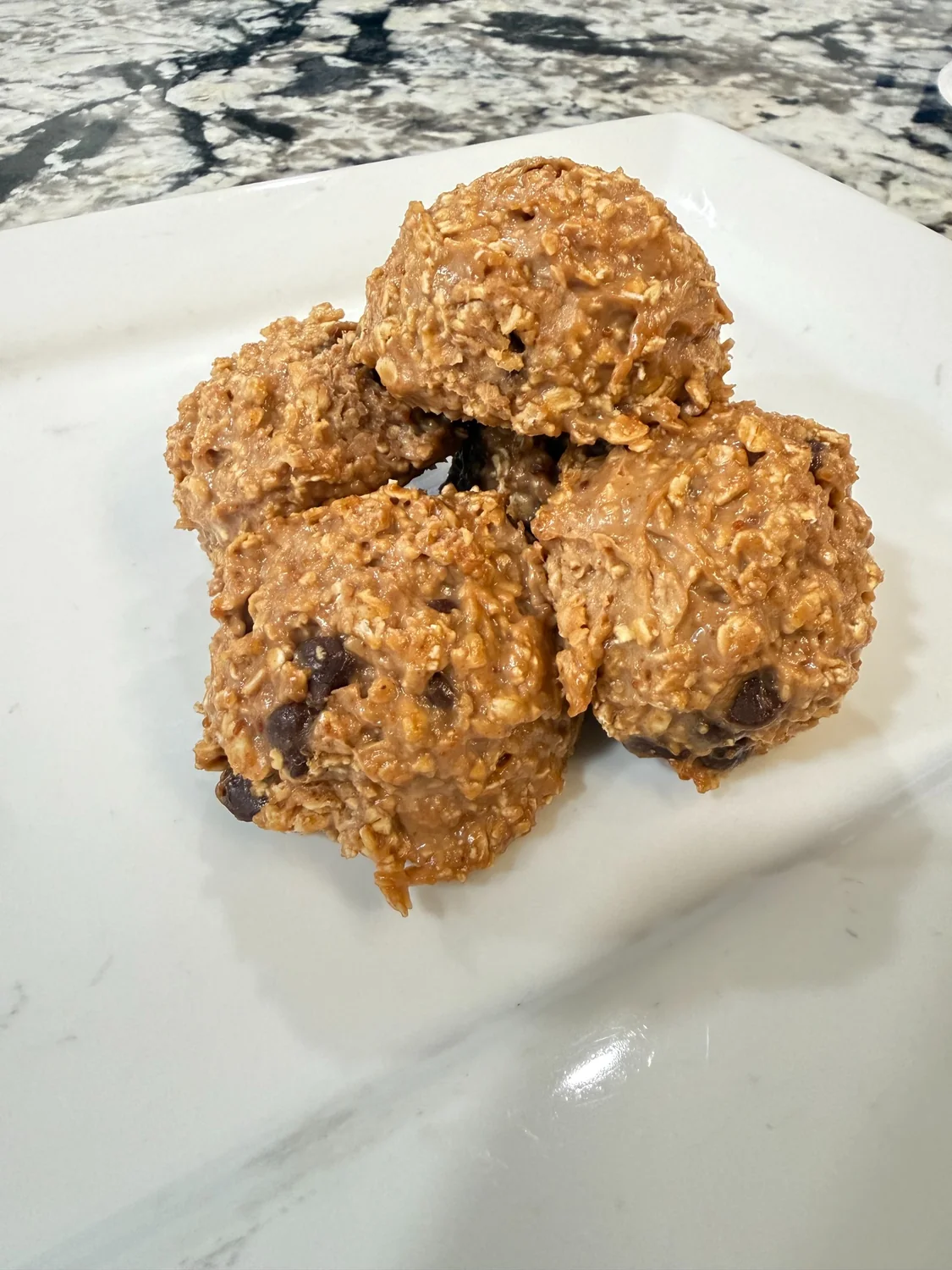 Peanut butter and chocolate protein bites