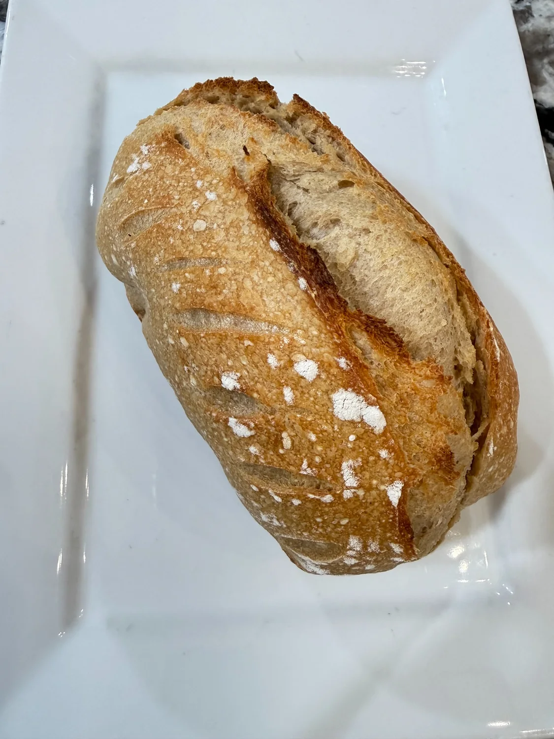 Fresh artisan sourdough loaf